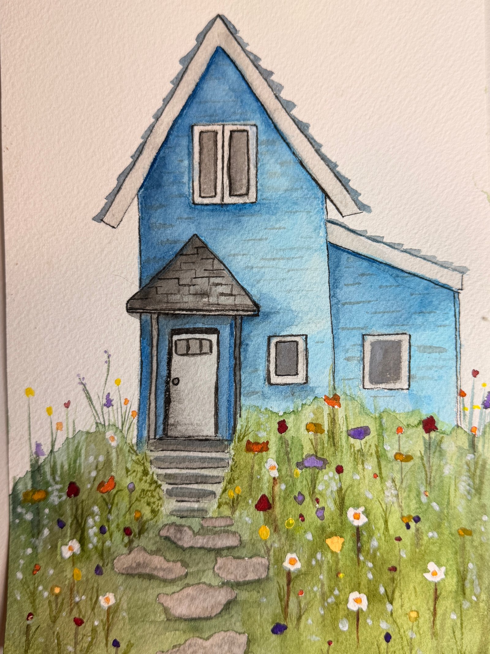 The Cottage Garden — original watercolor by Tammy